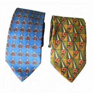 Vintage Italian Silk Tie Ties Set Of 2
